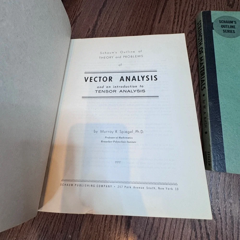 Vintage Schaums Outline‎ Theory Books Lot Problems Probability Strength Vector
